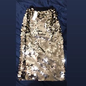 Sequence gold dress